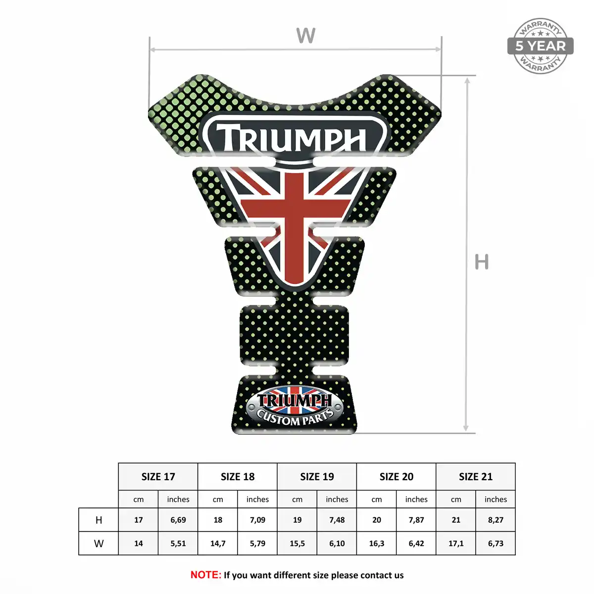 Triumph Resin Tank Pad Signature Grade