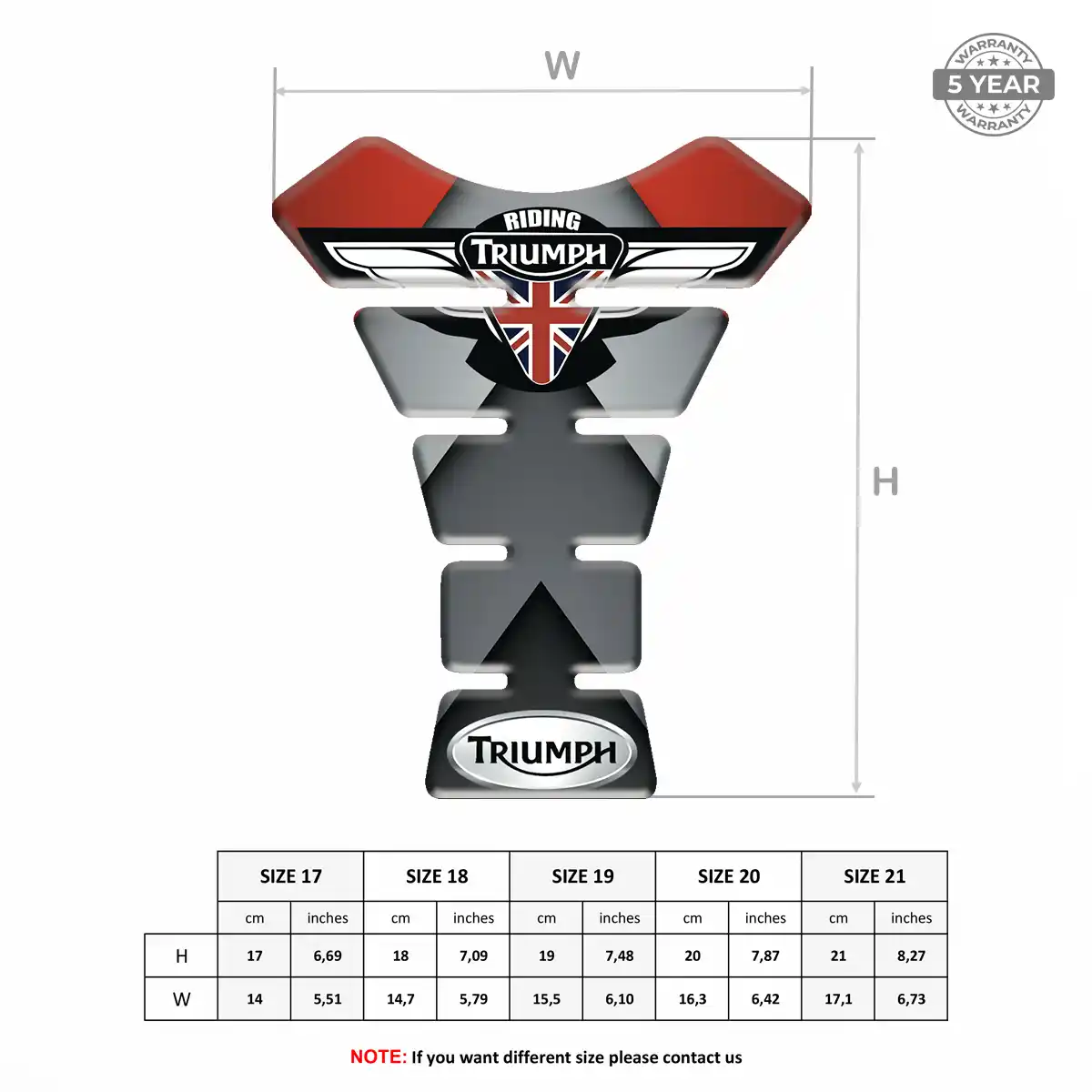 Triumph Resin Tank Pad Superior Craft