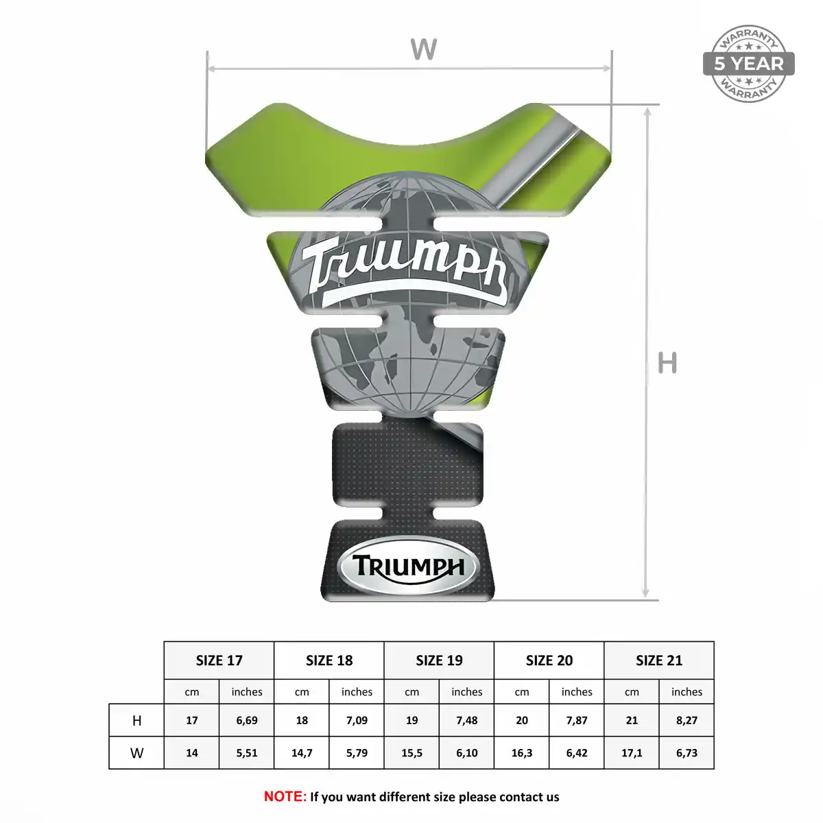 Triumph Self Adhesive Tank Pad Signature Grade