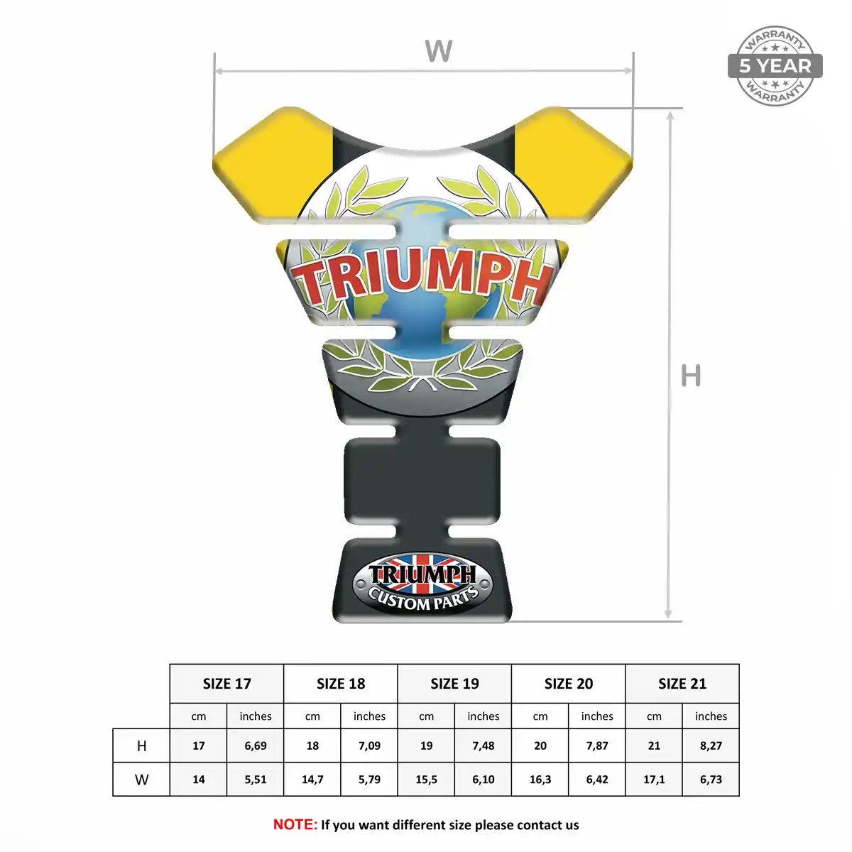 Triumph Self Adhesive Tank Pad Superior Craft