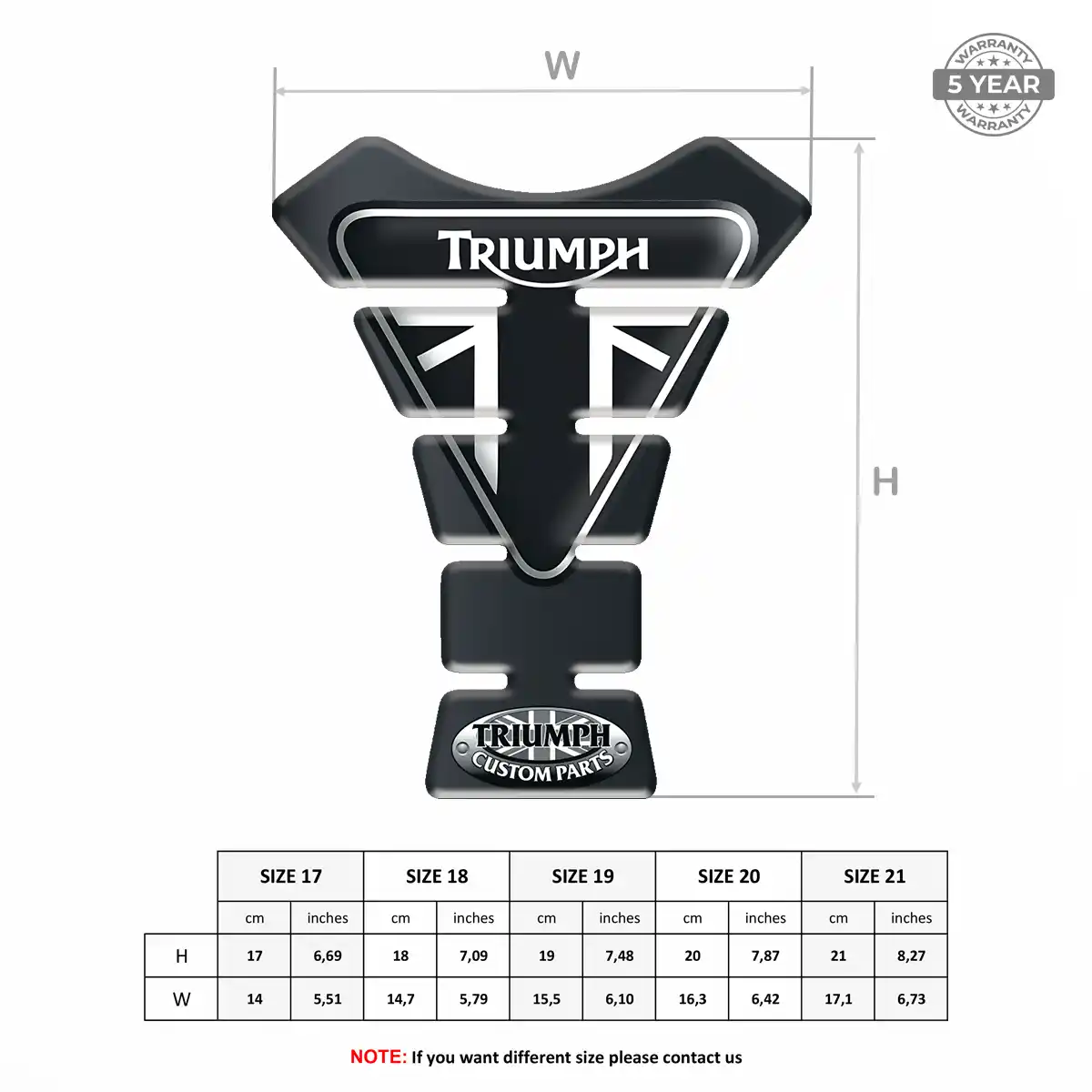Triumph Tank Decal Sleek Style