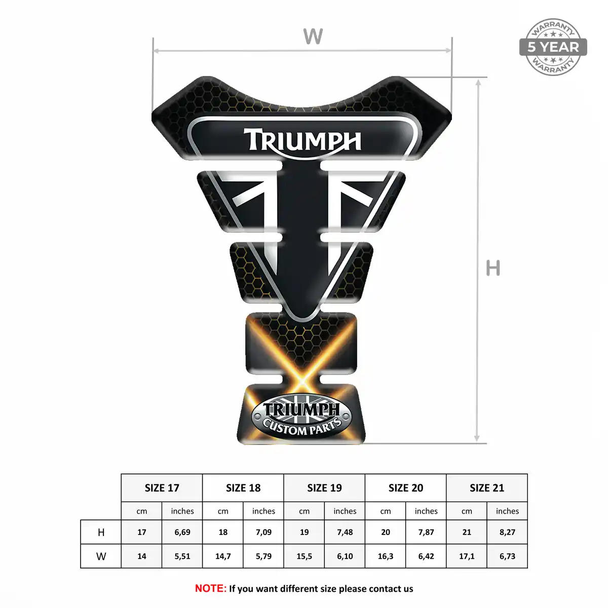 Triumph Tank Fuse Guard Motorbike Sleek Style