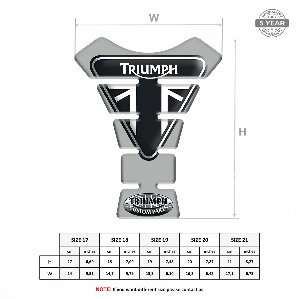 Triumph Tank Fuse Guard Motorcycle Elite Finish