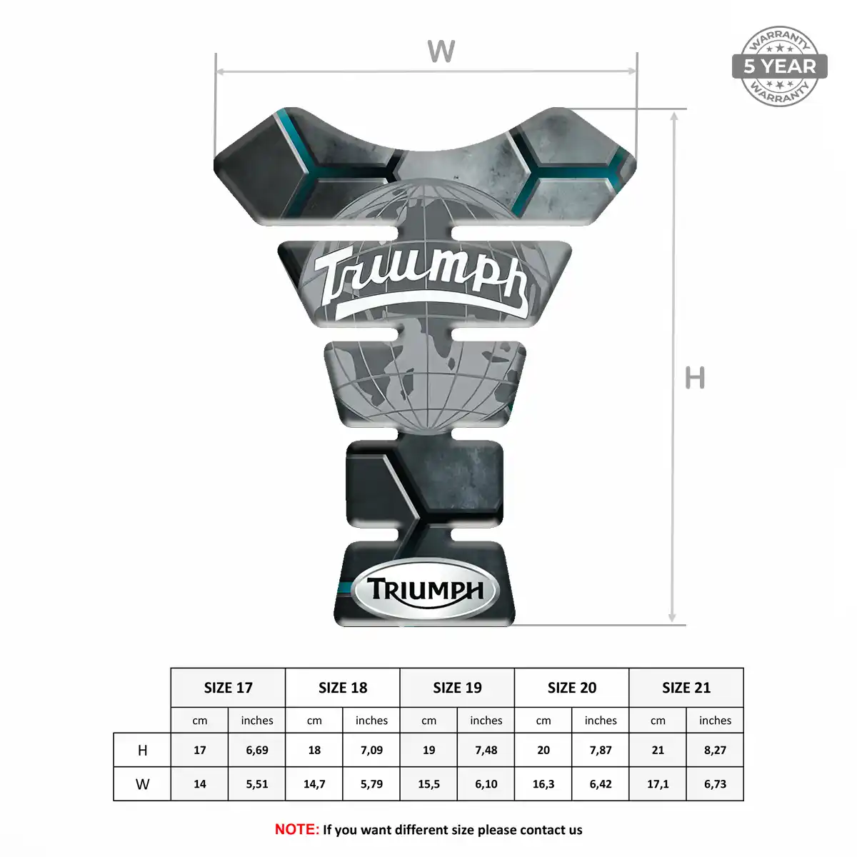 Triumph Tank Fuse Pad Motorbike Elite Edition