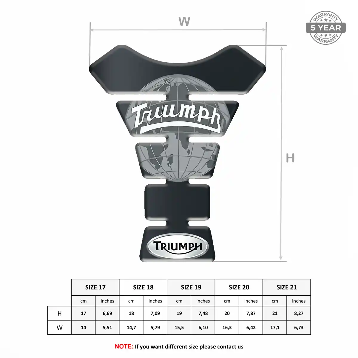 Triumph Tank Fuse Pad Motorbike Exclusive Series