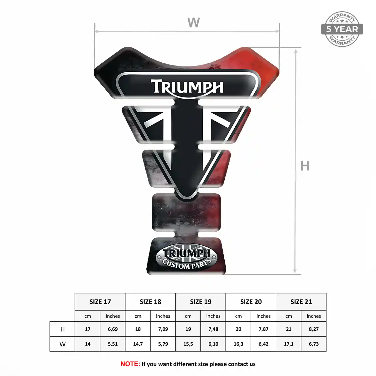 Triumph Tank Fuse Pad Motorbike Prime Quality