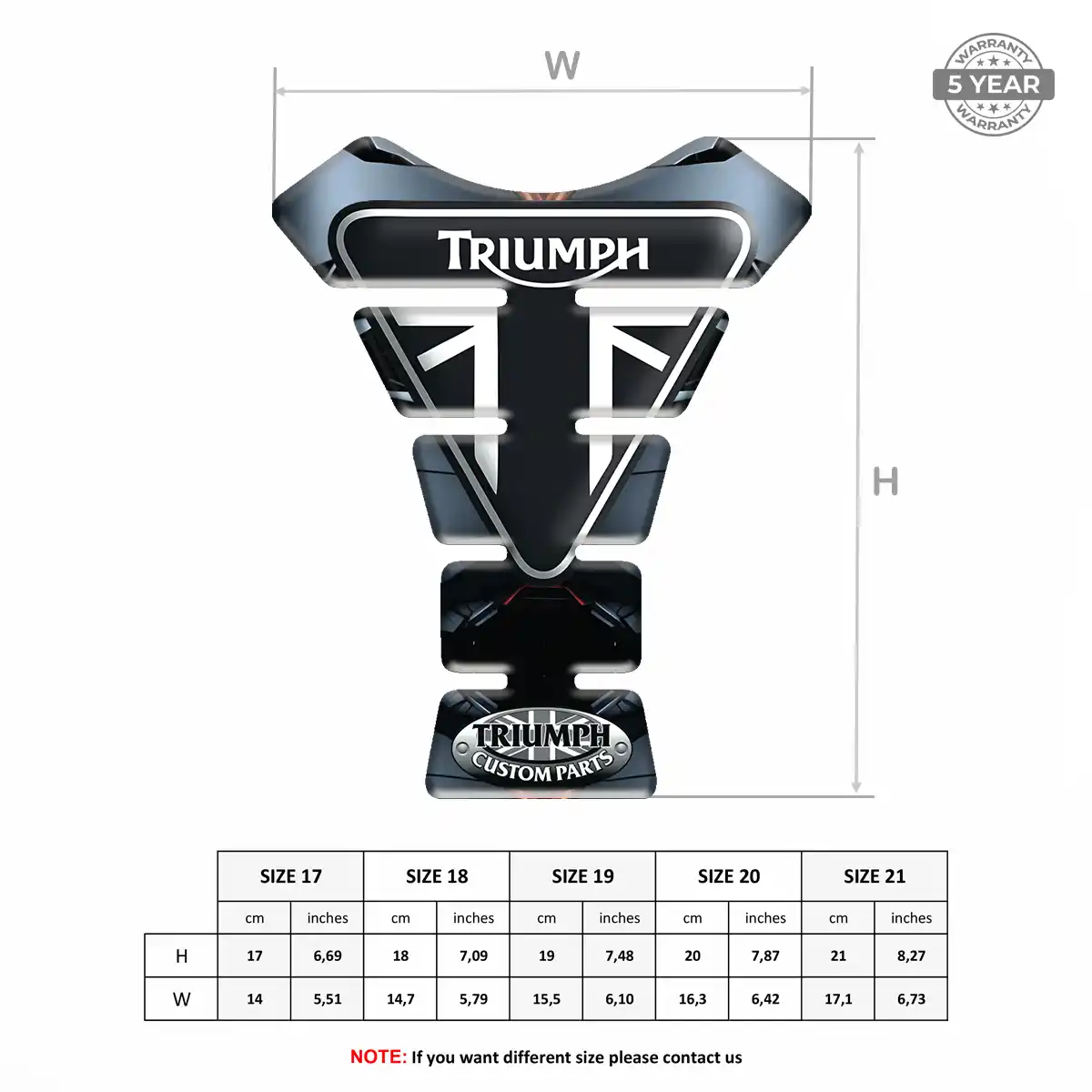 Triumph Tank Fuse Pad Motorbike Refined Design