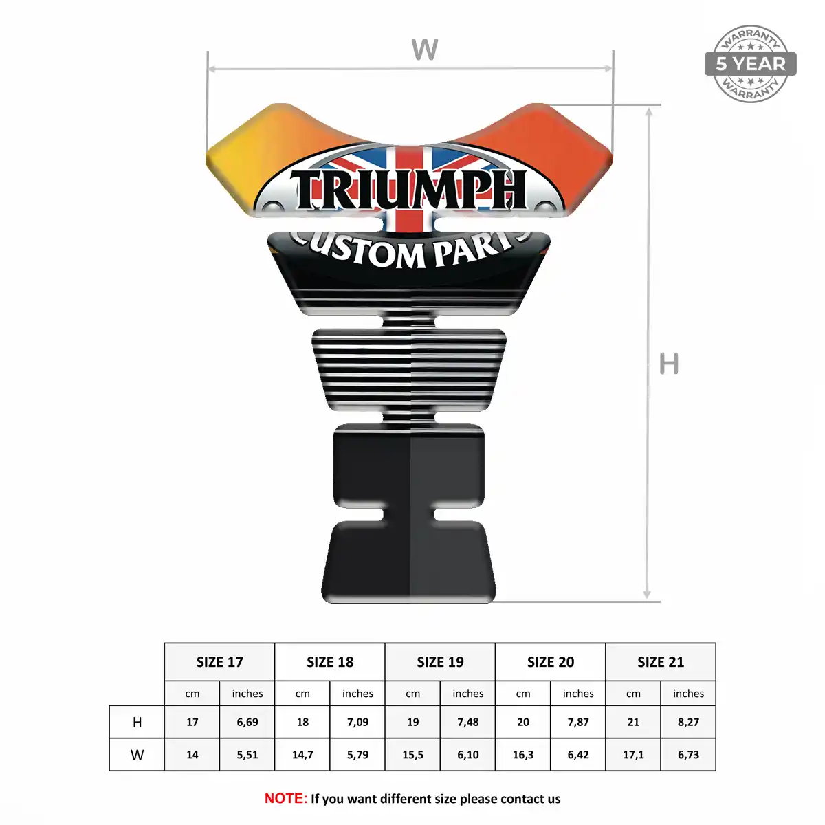 Triumph Tank Fuse Pad Motorbike Signature Grade