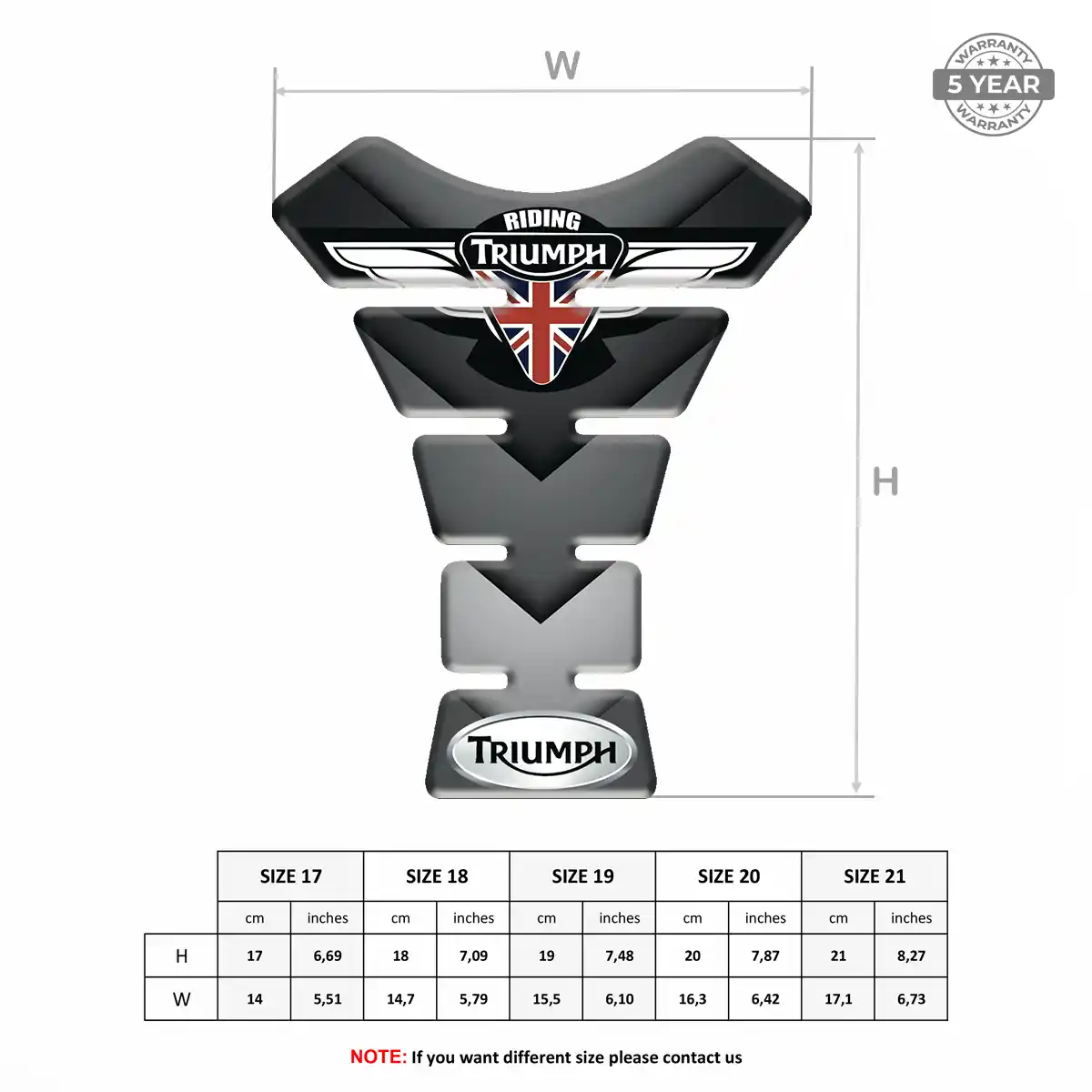 Triumph Tank Fuse Pad Motorcycle Elite Edition