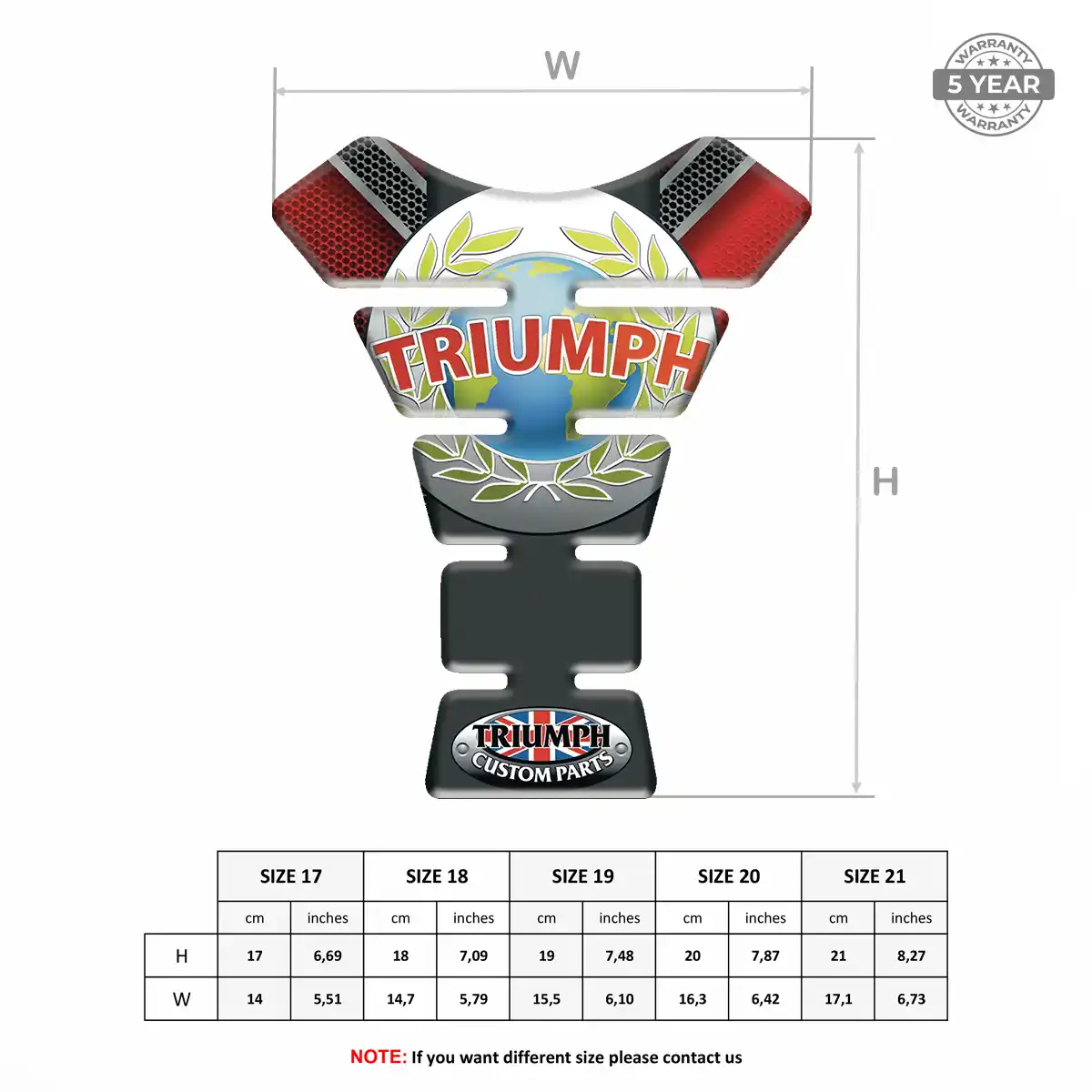 Triumph Tank Fuse Pad Motorcycle Exclusive Series