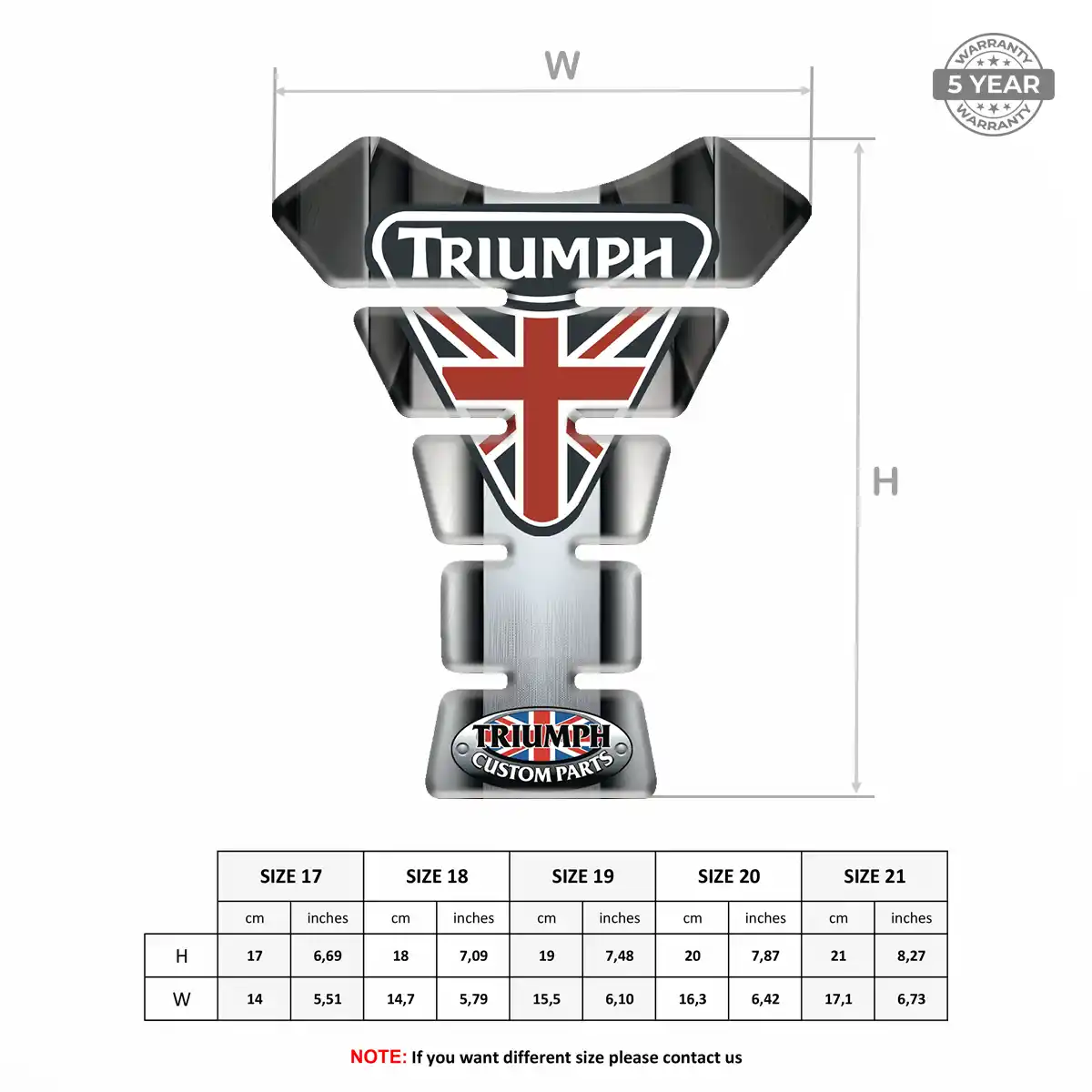 Triumph Tank Fuse Pad Motorcycle Refined Design