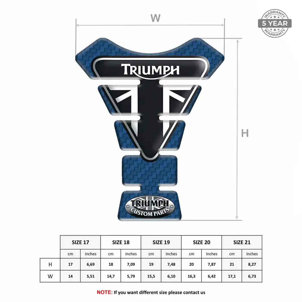 Triumph Tank Fuse Pad Motorcycle Sleek Style