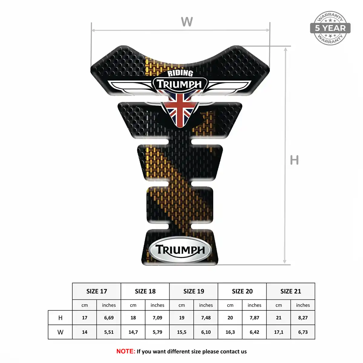 Triumph Tank Fuse Pads Motorbike Deluxe Edition