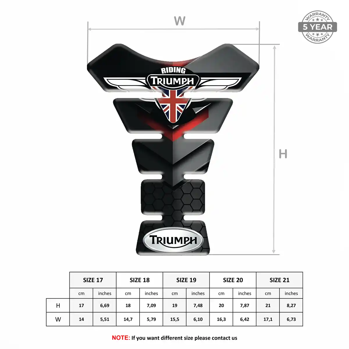 Triumph Tank Fuse Pads Motorbike Exclusive Series