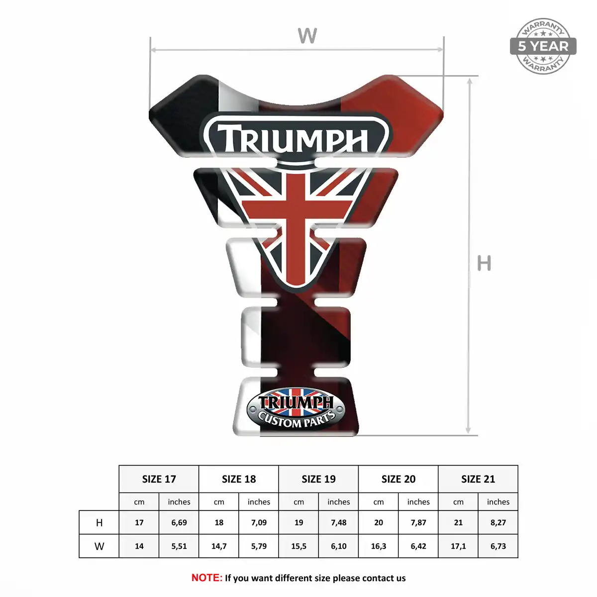 Triumph Tank Fuse Pads Motorbike Superior Craft