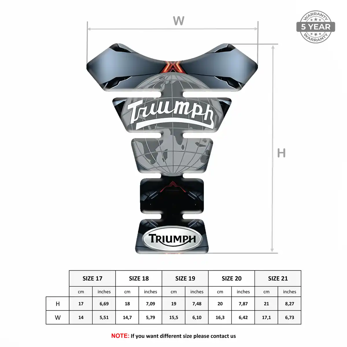 Triumph Tank Fuse Pads Motorcycle Elite Edition