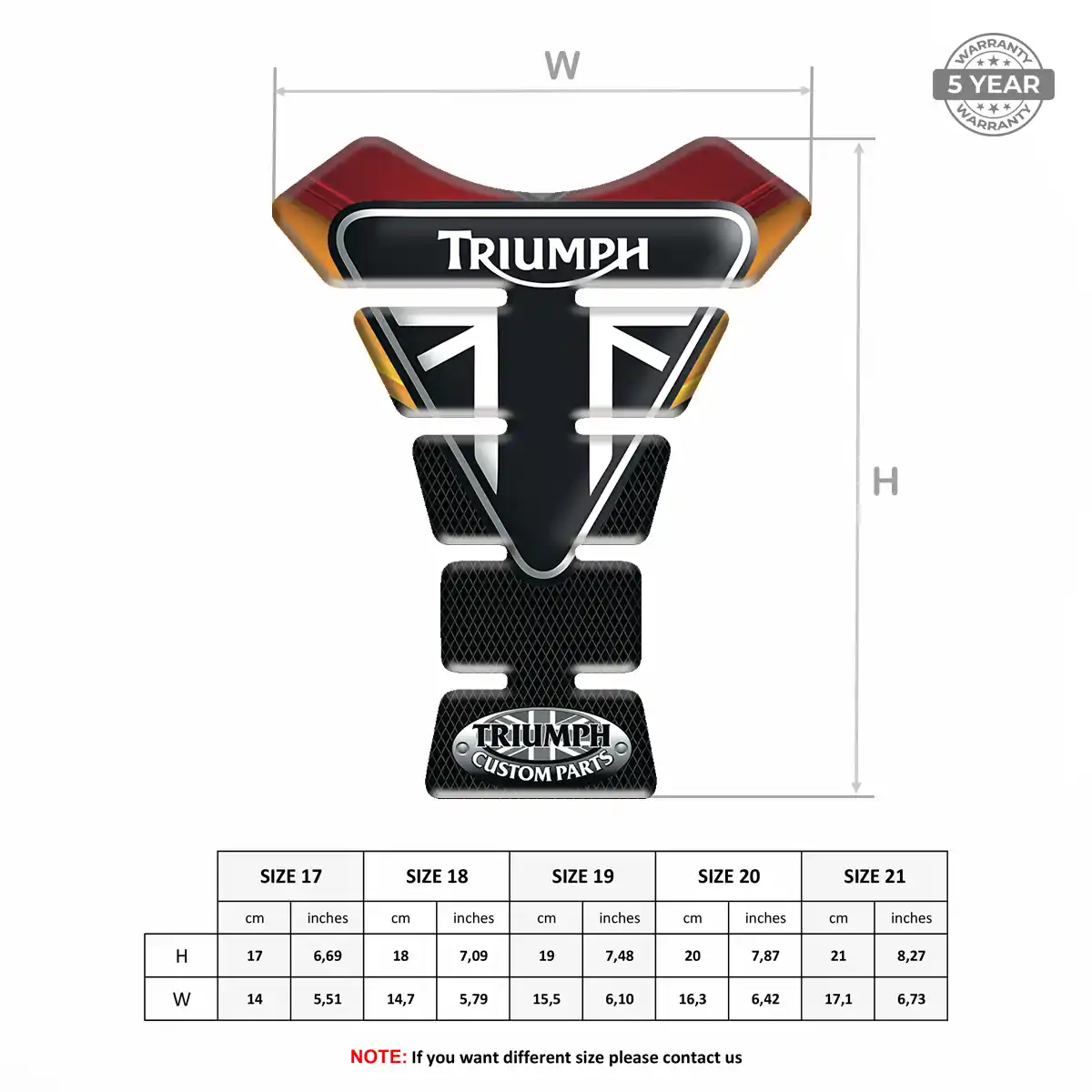 Triumph Tank Fuse Pads Motorcycle Exclusive Series