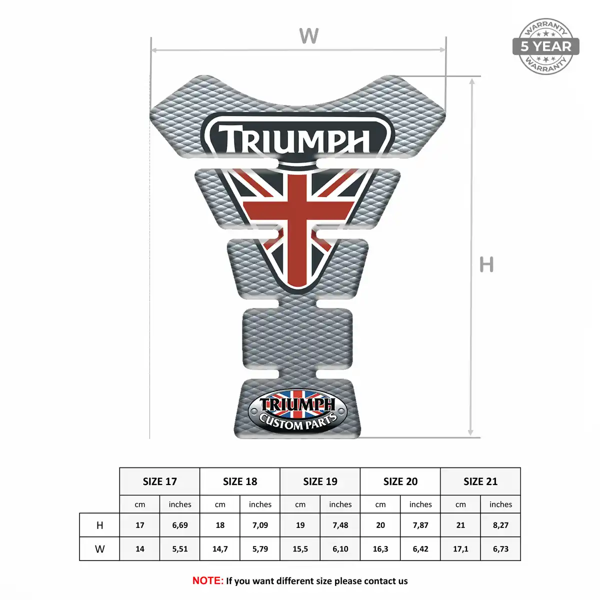 Triumph Tank Fuse Pads Motorcycle Superior Craft