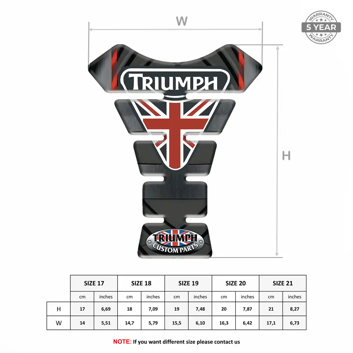 Triumph Tank Fuse Pads Sleek Style