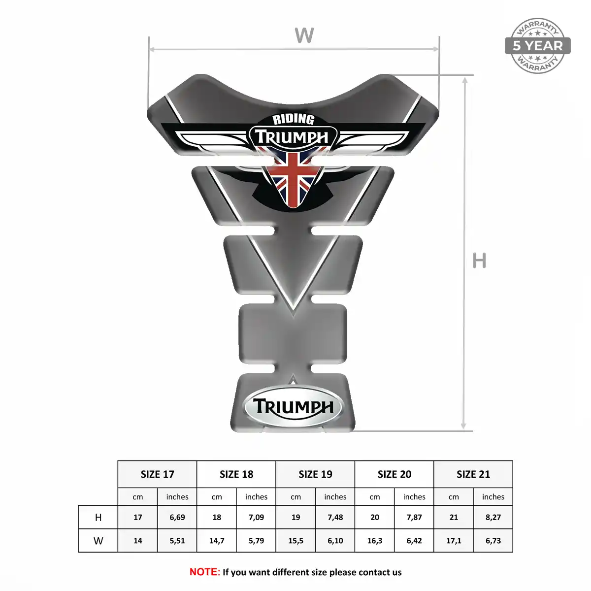 Triumph Tank Fuse Protector Elite Finish
