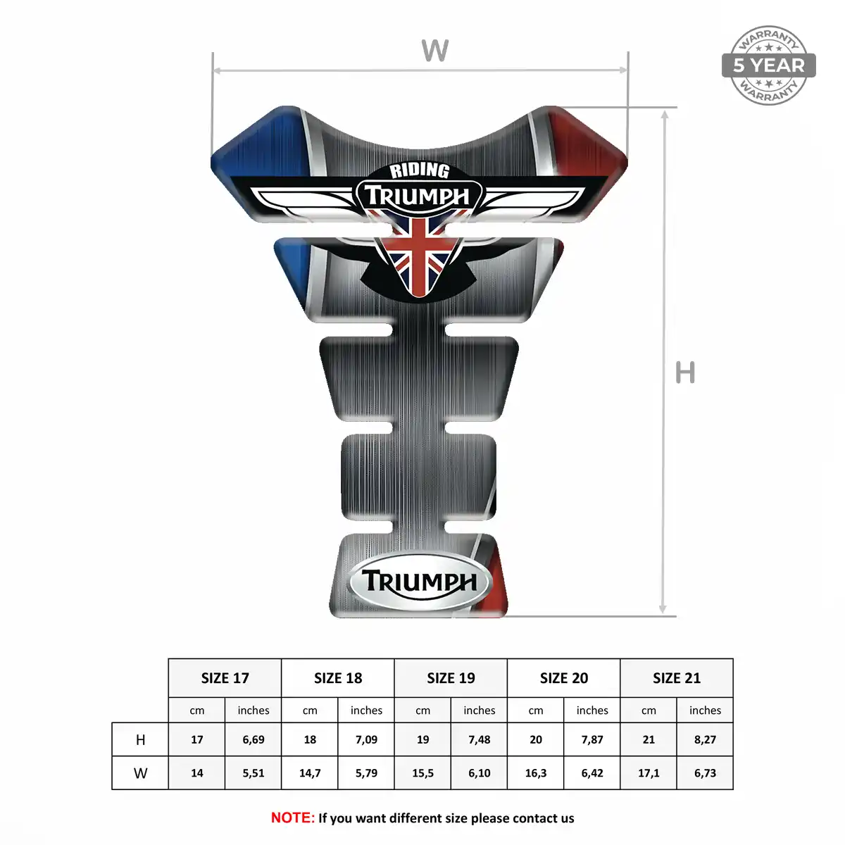 Triumph Tank Fuse Protector Motorbike Deluxe Edition