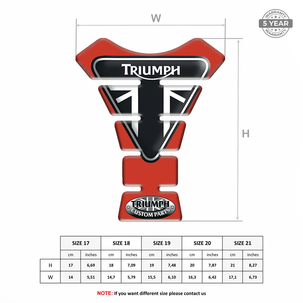 Triumph Tank Fuse Protector Motorbike Prime Quality