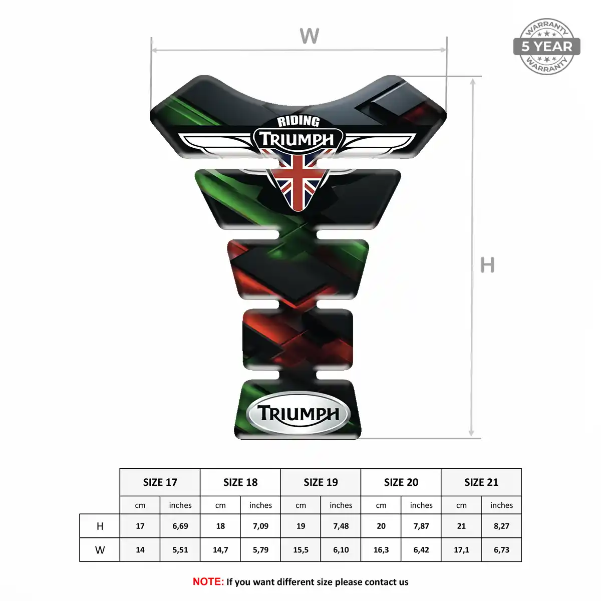 Triumph Tank Fuse Protector Motorbike Signature Grade