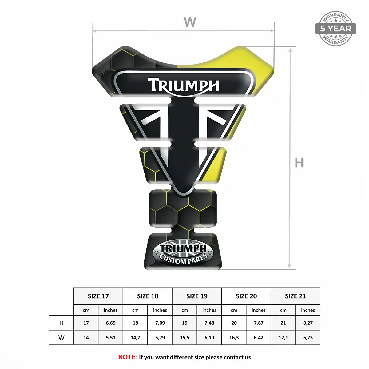 Triumph Tank Fuse Protector Motorcycle Deluxe Edition