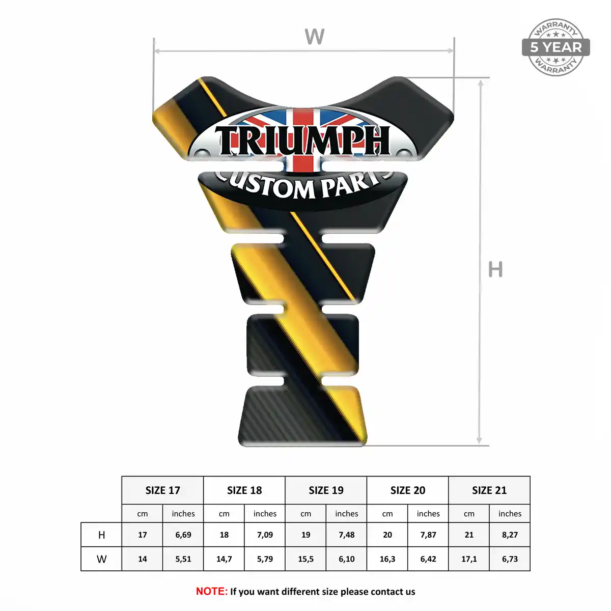 Triumph Tank Fuse Protector Motorcycle Prestige Line