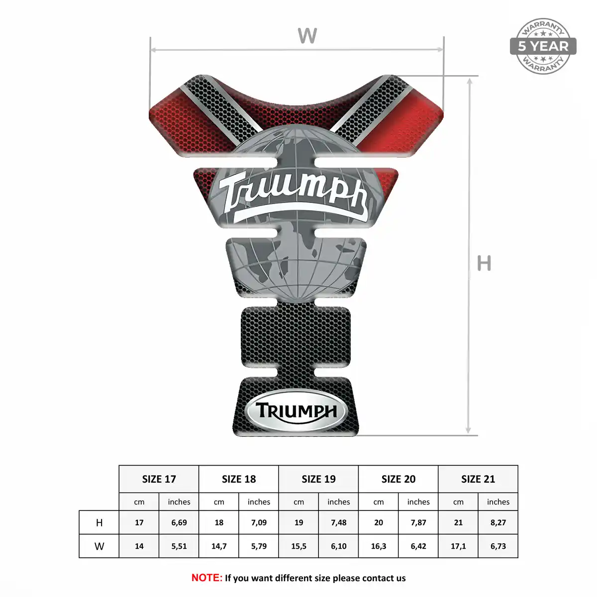 Triumph Tank Fuse Protector Motorcycle Sleek Style