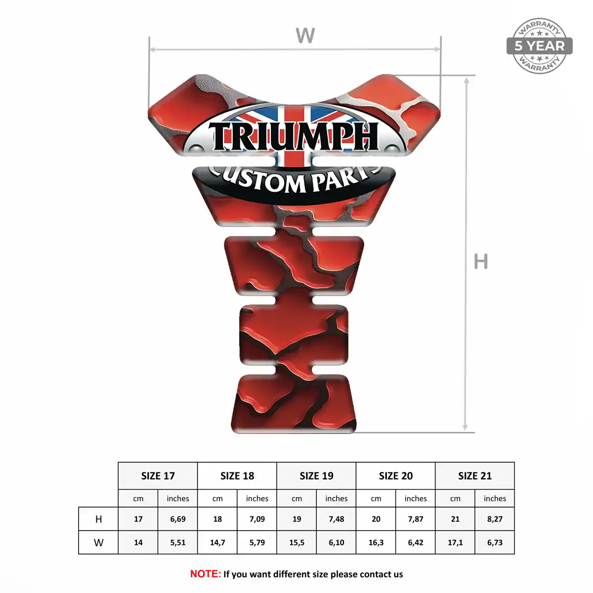 Triumph Tank Fuse Protector Motorcycle Superior Craft