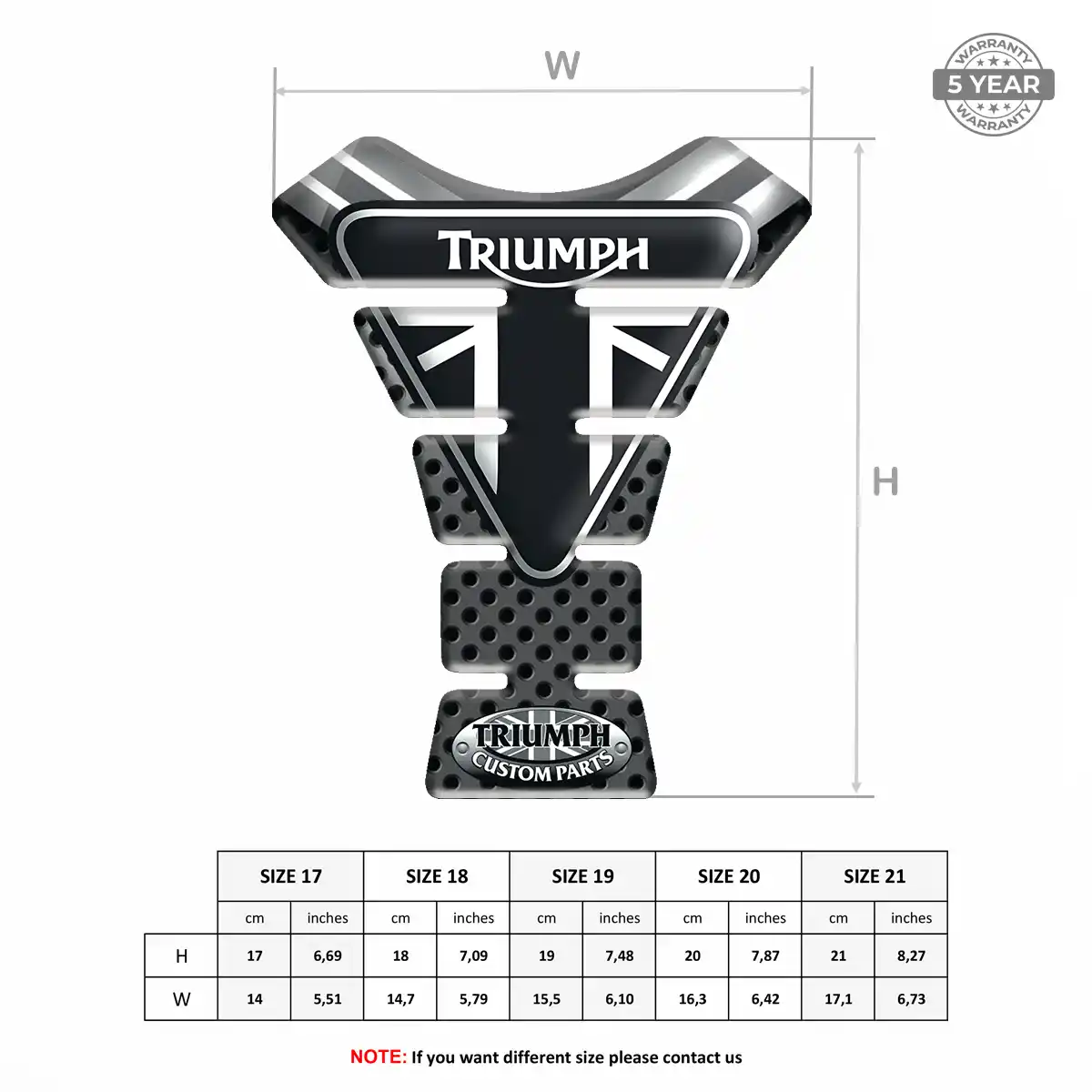 Triumph Tank Grip Pad Refined Design
