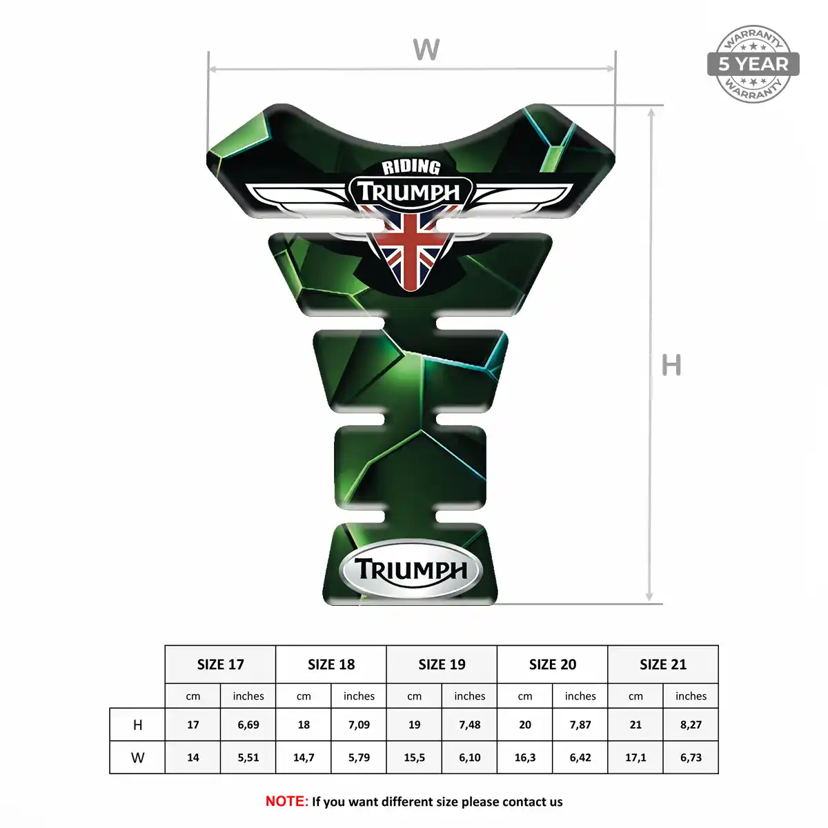 Triumph Tank Guard Fuse Motorbike Elite Finish