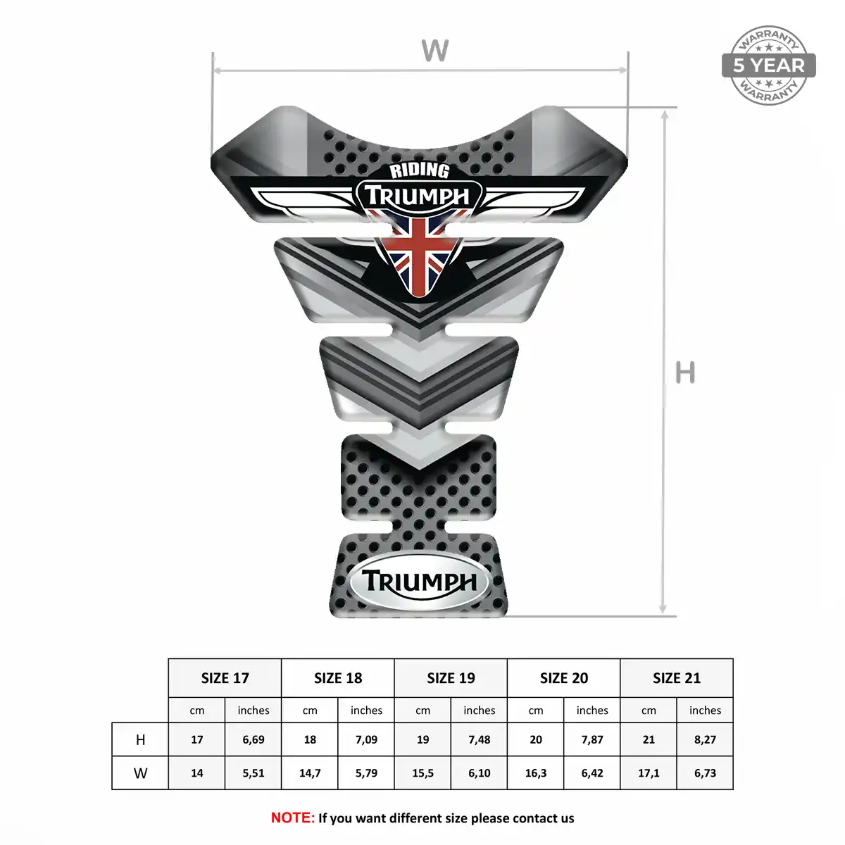 Triumph Tank Guard Fuse Motorbike Signature Grade
