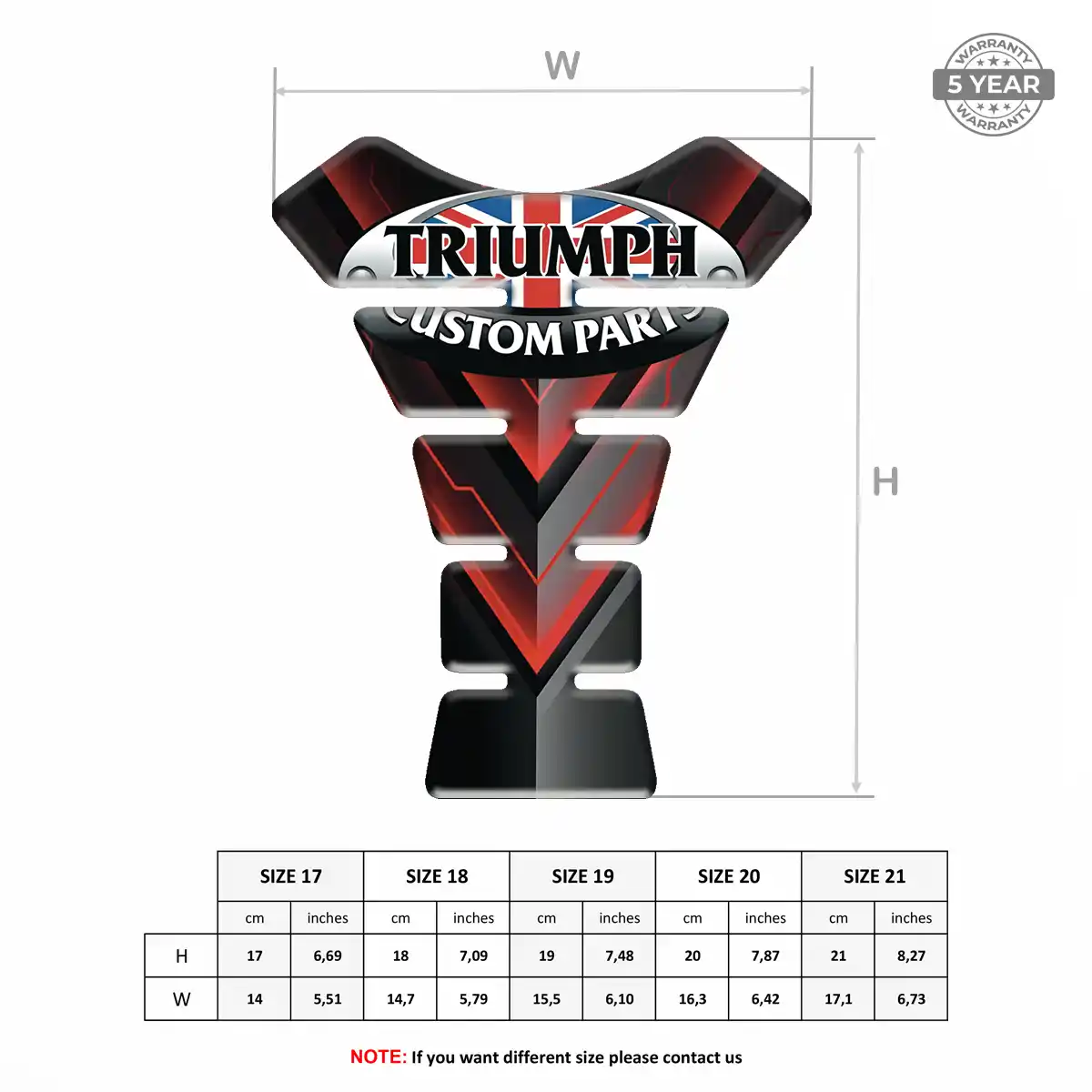 Triumph Tank Guard Fuse Motorcycle Elite Finish