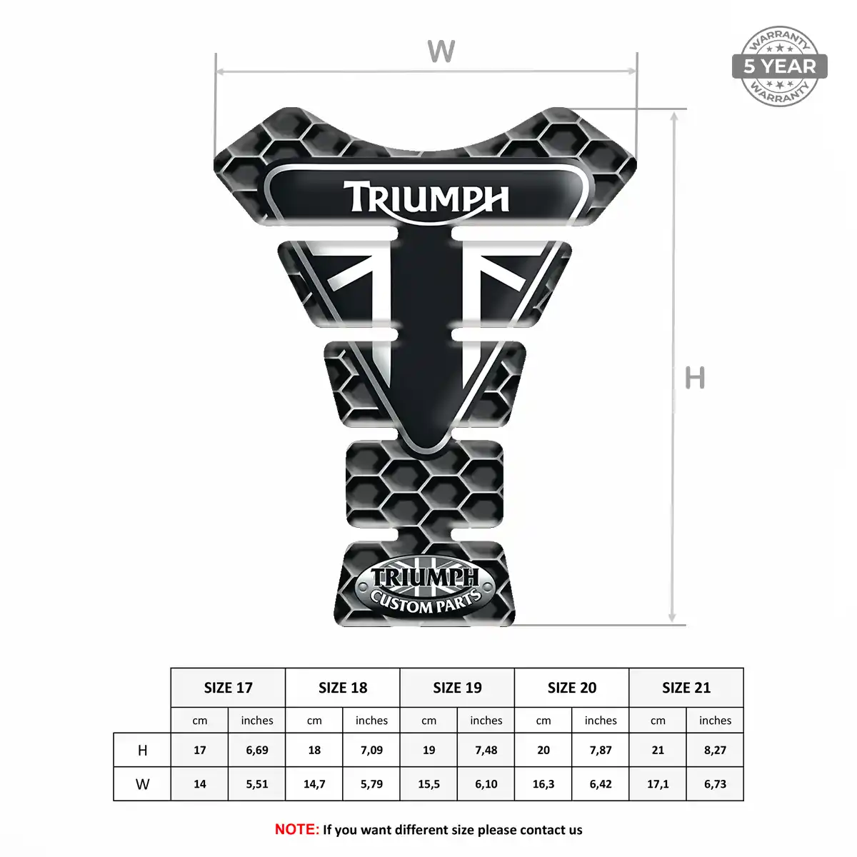 Triumph Tank Guard Fuse Motorcycle Prestige Line