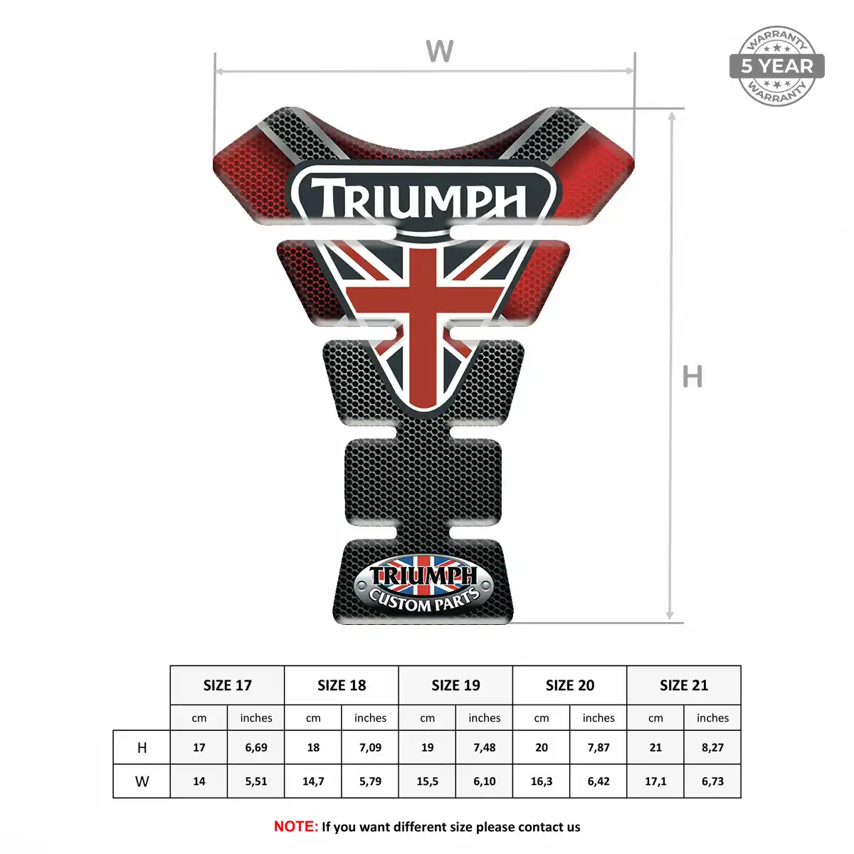 Triumph Tank Guard Motorbike Elite Finish