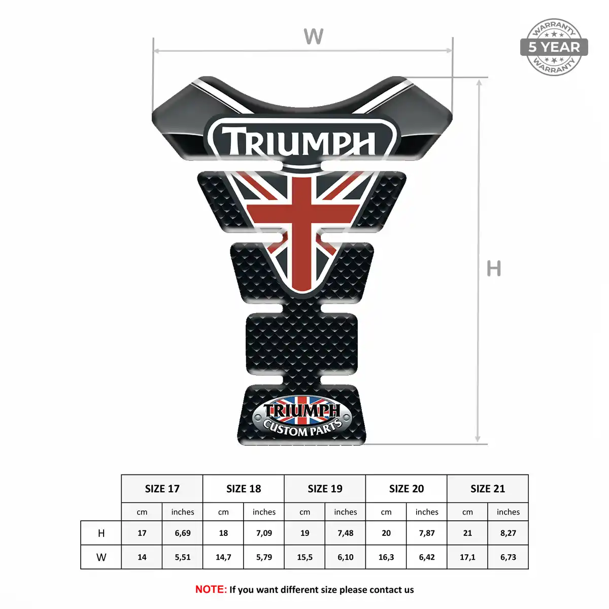 Triumph Tank Guard Motorbike Signature Grade