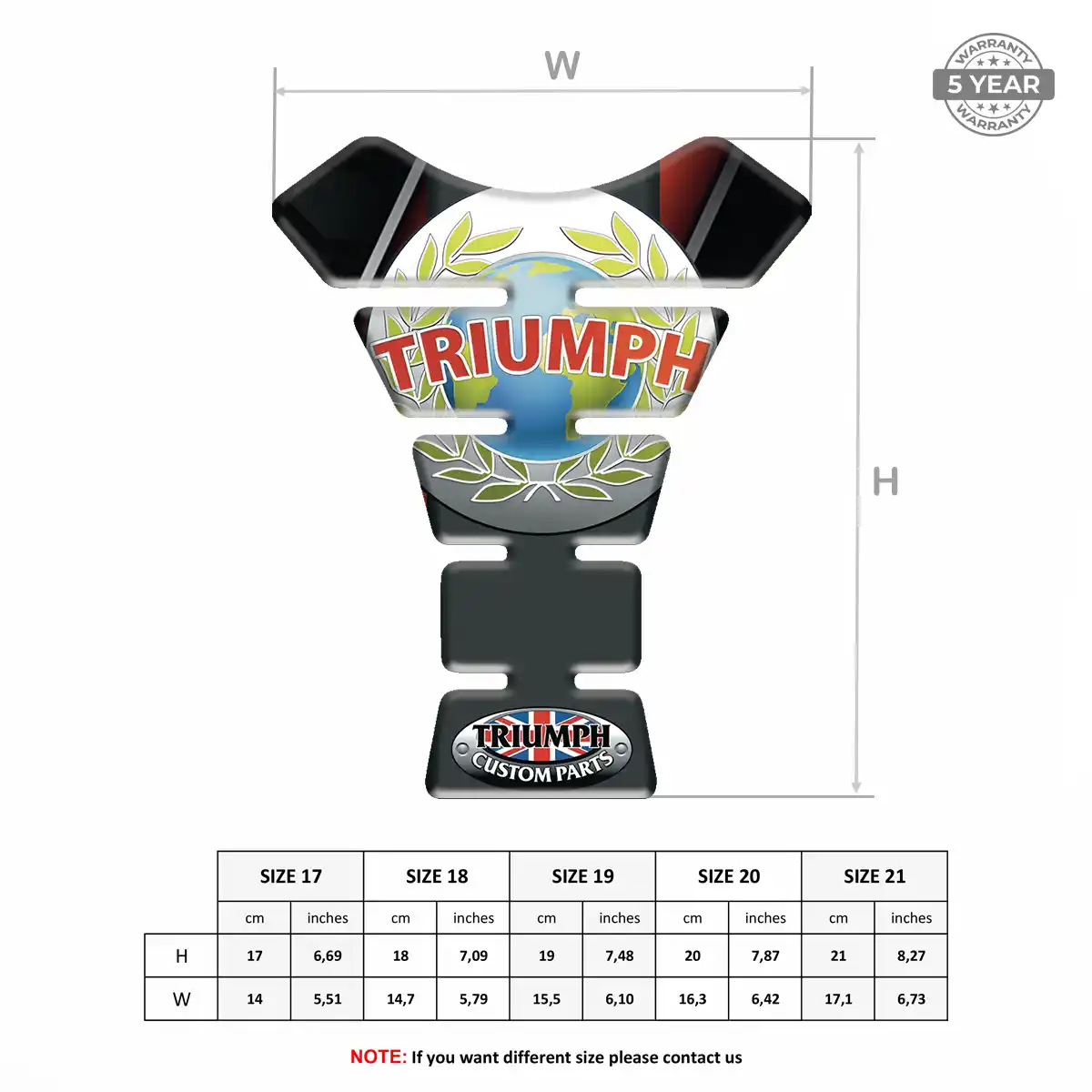 Triumph Tank Guard Motorcycle Elite Finish