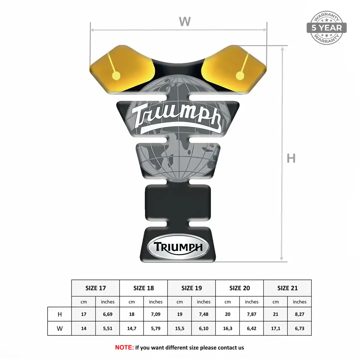 Triumph Tank Guard Motorcycle Sleek Style