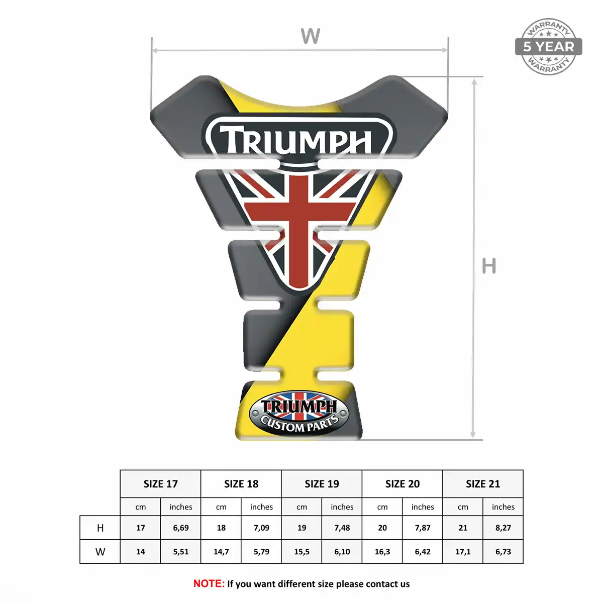 Triumph Tank Guard Pad Elite Finish