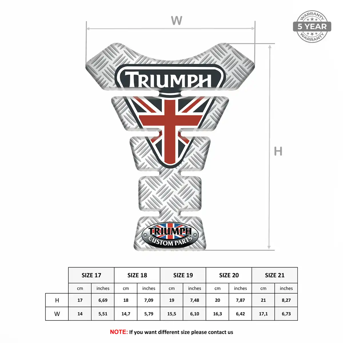 Triumph Tank Guard Pad Motorbike Deluxe Edition