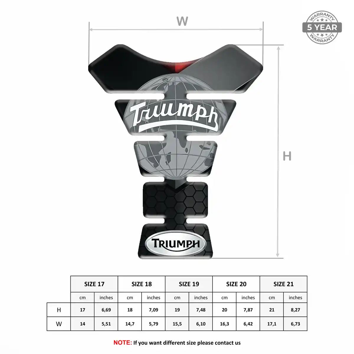 Triumph Tank Guard Pad Motorbike Elite Edition