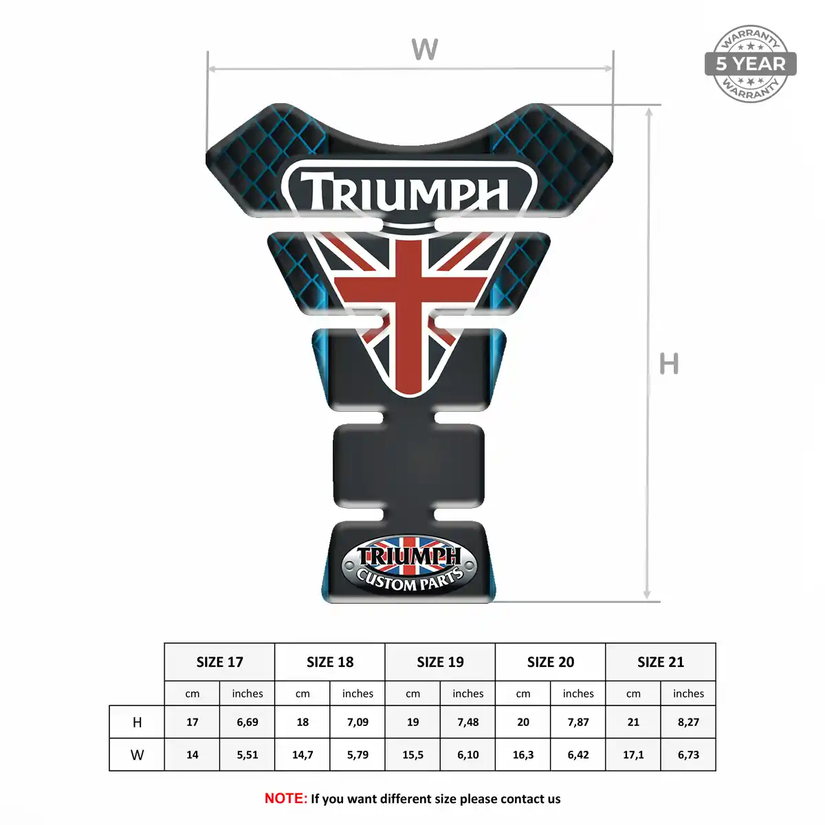 Triumph Tank Guard Pad Motorbike Refined Design