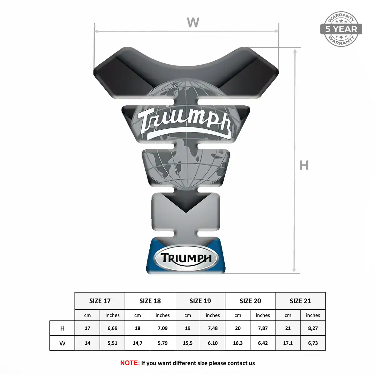 Triumph Tank Guard Pad Motorcycle Deluxe Edition