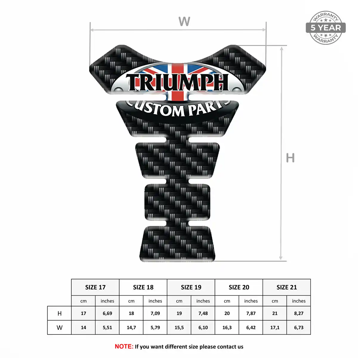 Triumph Tank Guard Pad Motorcycle Elite Edition