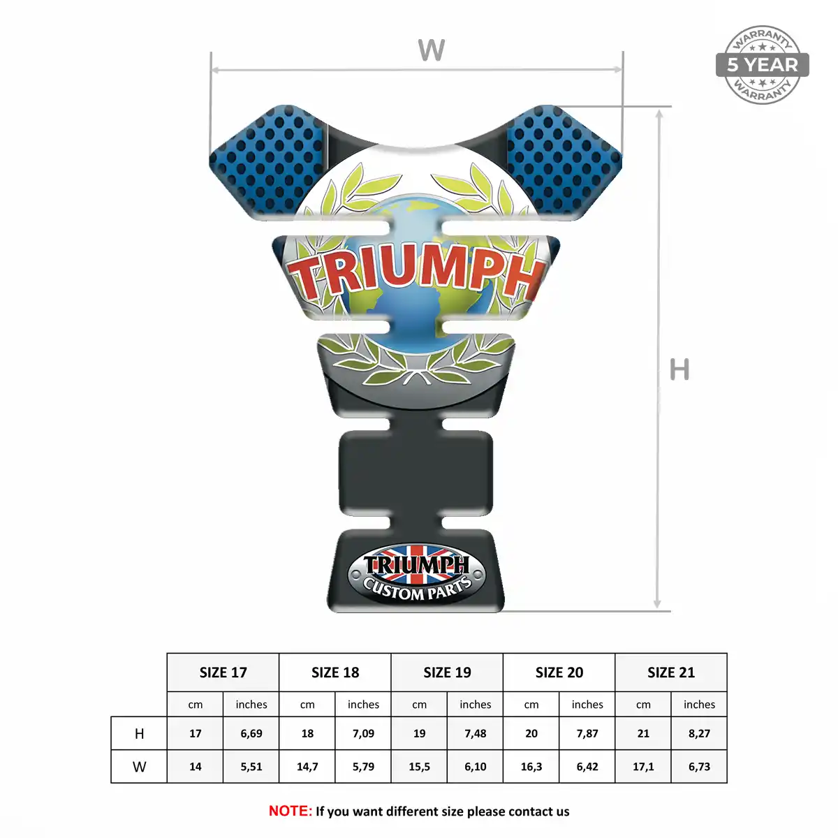 Triumph Tank Guard Pad Motorcycle Prestige Line