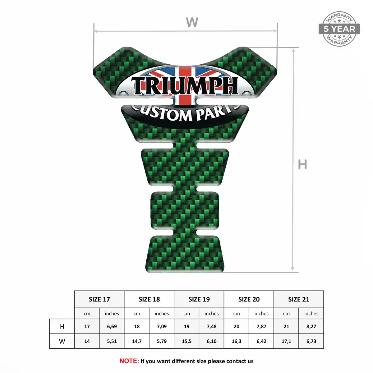 Triumph Tank Guard Pad Motorcycle Prime Quality