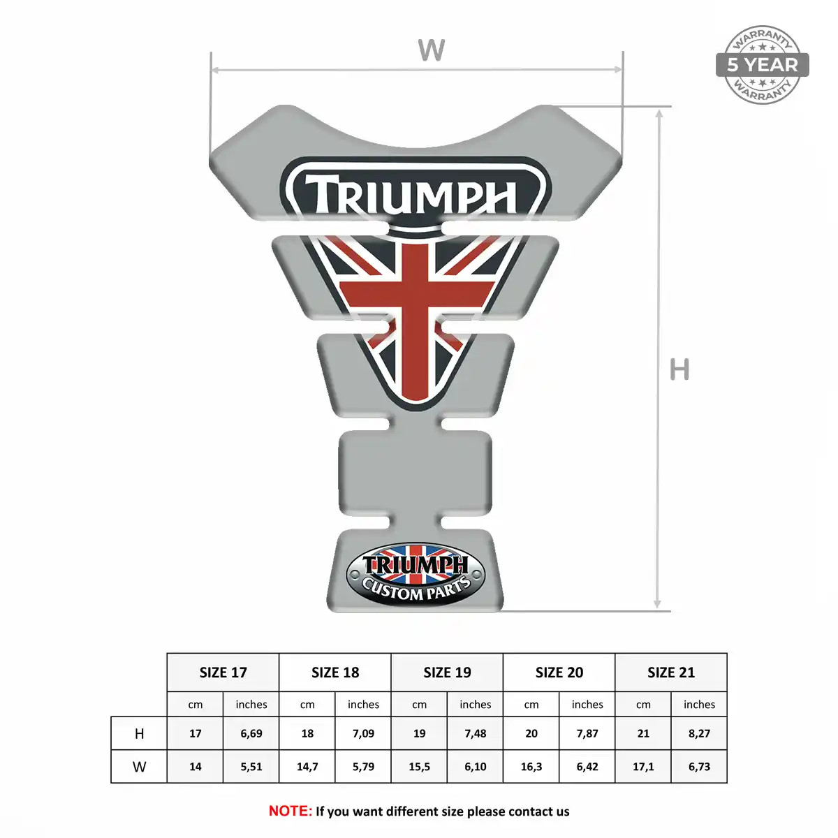 Triumph Tank Guard Pad Motorcycle Sleek Style