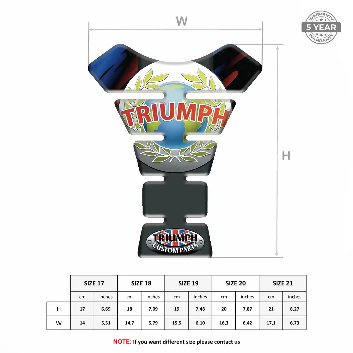 Triumph Tank Guard Pad Motorcycle Superior Craft